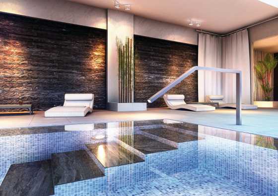 Indoor Swimmingpool mit Mosaik ausgekleidet